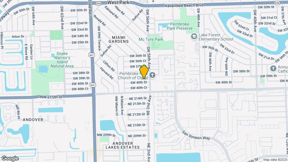 5617 SW 40th St Map and Location Details