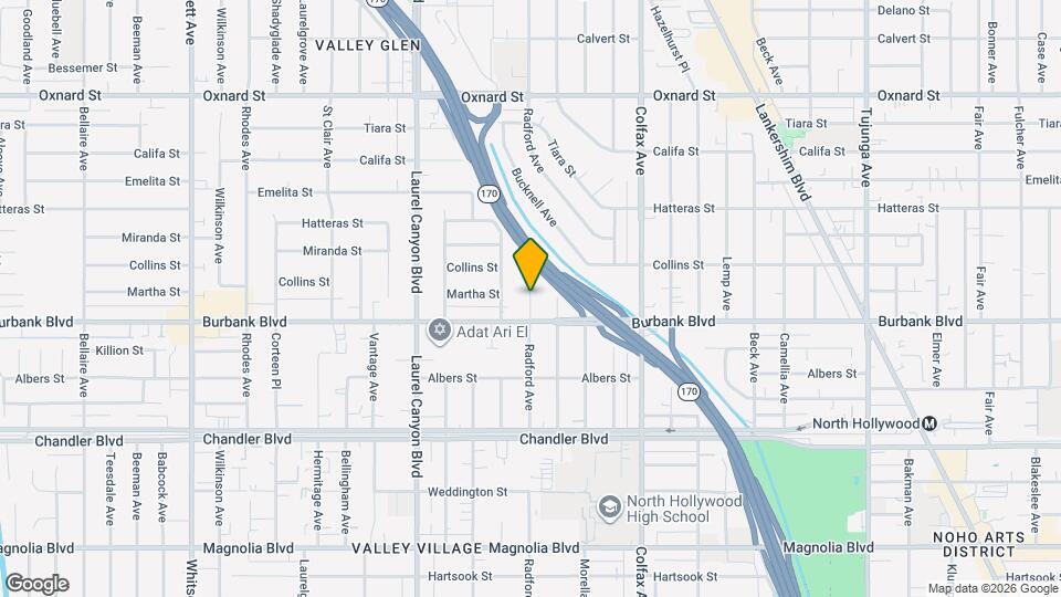 5622 Radford Ave Map and Location Details