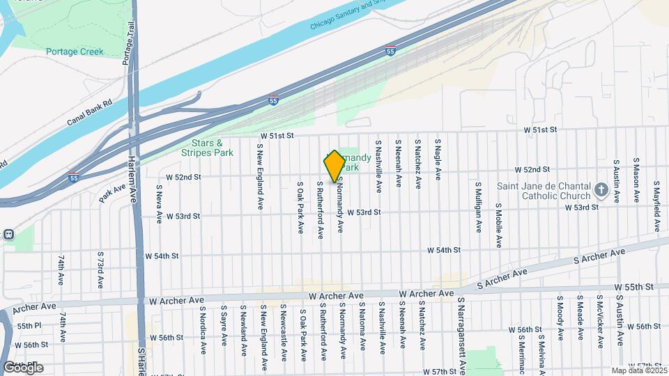 5218 S Normandy Ave Map and Location Details