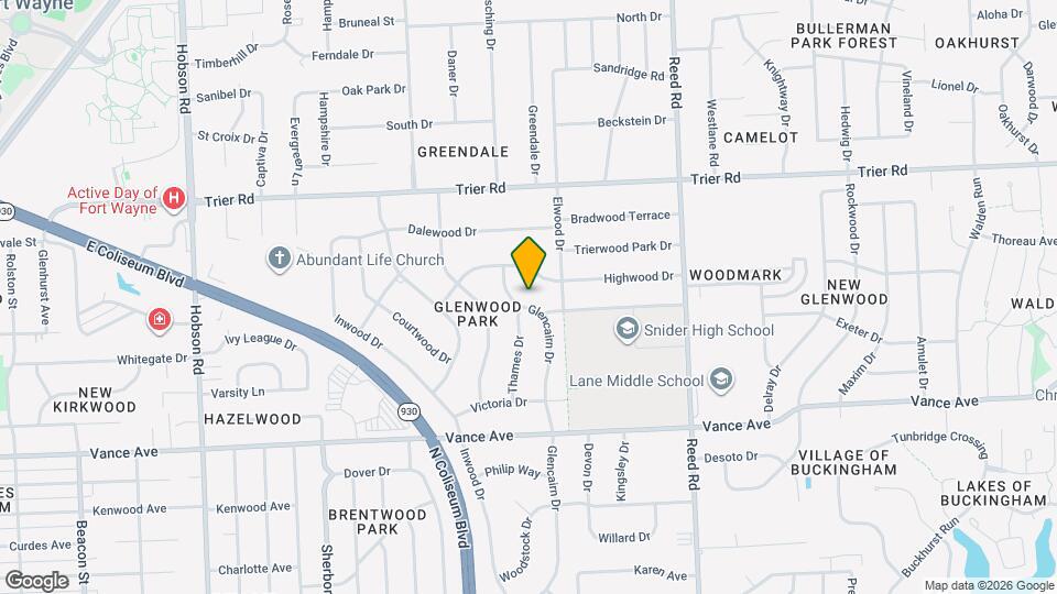 3510 Glencairn Dr Map and Location Details