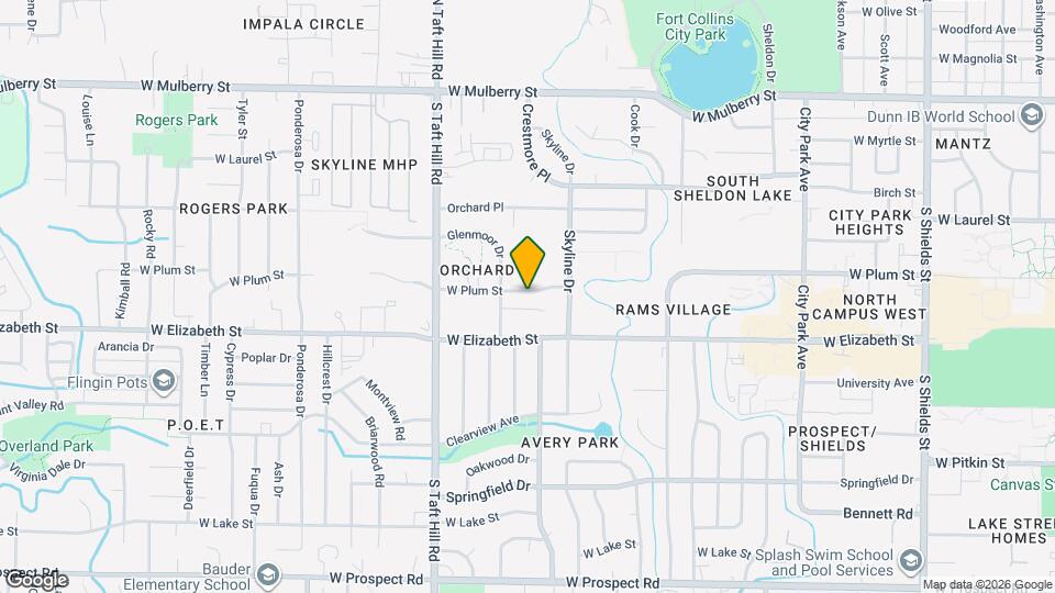 1925 W Plum St Map and Location Details