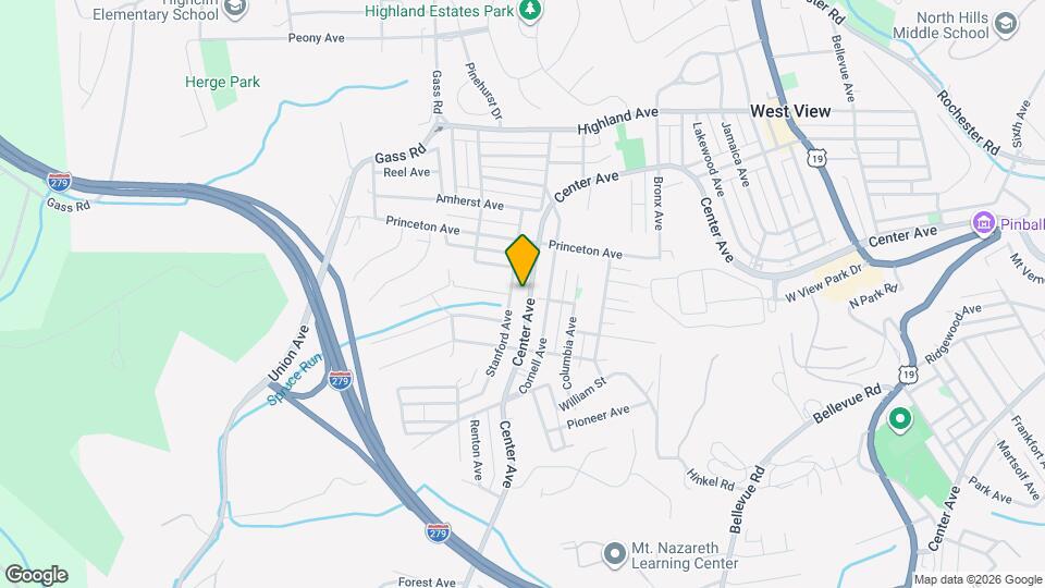 1382 Center Ave Mapa y Detalles de la Ubicación