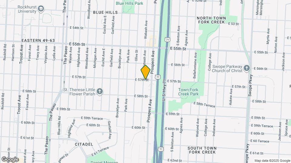 5701 Wabash Ave Map and Location Details