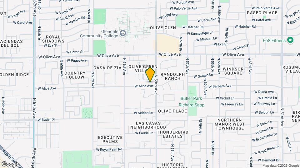 5918 W Alice Ave Map and Location Details