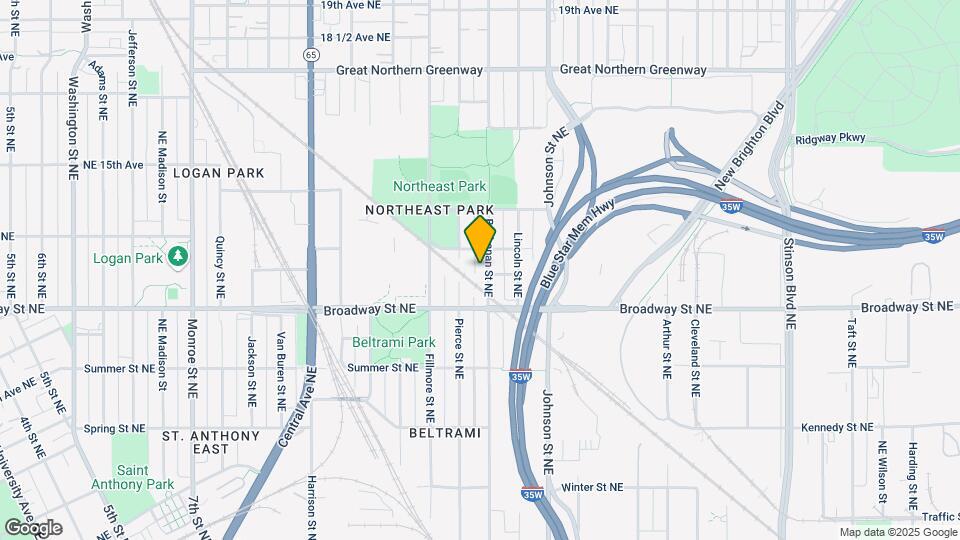 1202 Buchanan St NE, Unit Lower Level of Duplex Map and Location Details