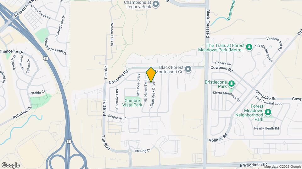 8114 Gilpin Peak Drive Map and Location Details