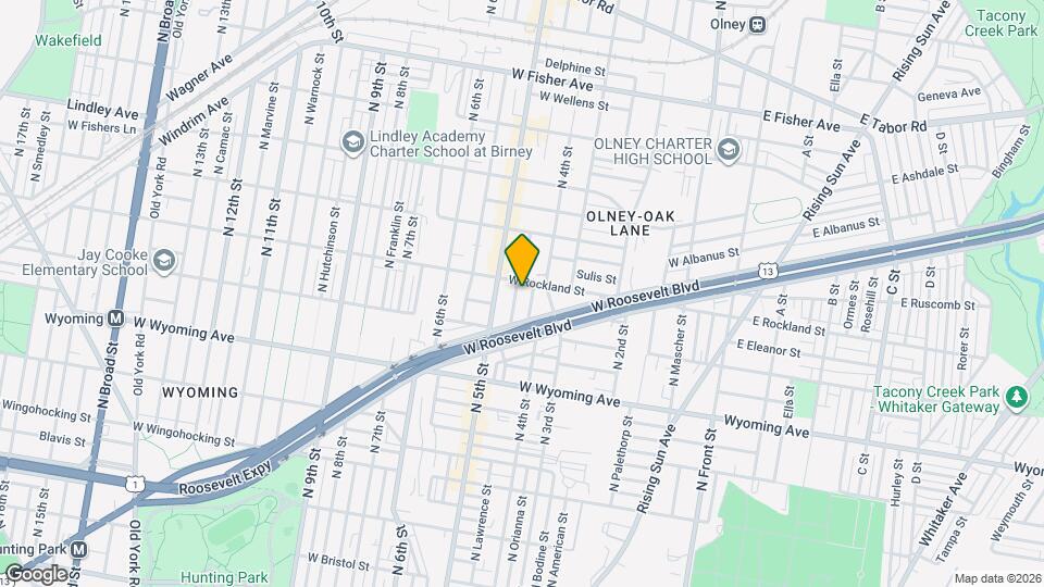 4843 N Lawrence St Map and Location Details