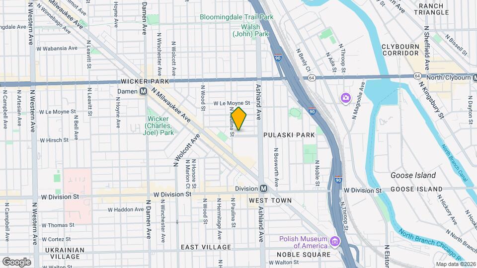 1646 W Blackhawk St Map and Location Details