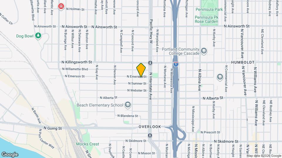 1606 N Emerson St, Unit B Map and Location Details