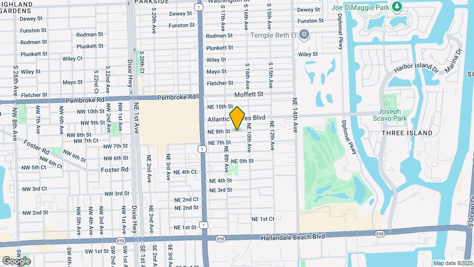 822 NE 8th St Map and Location Details