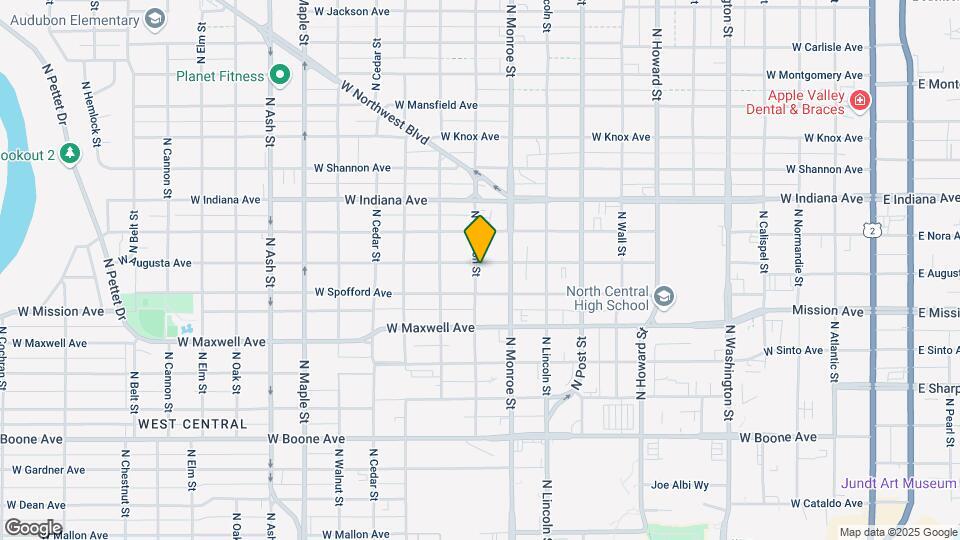 1027 W Augusta Ave Mapa y Detalles de la Ubicación