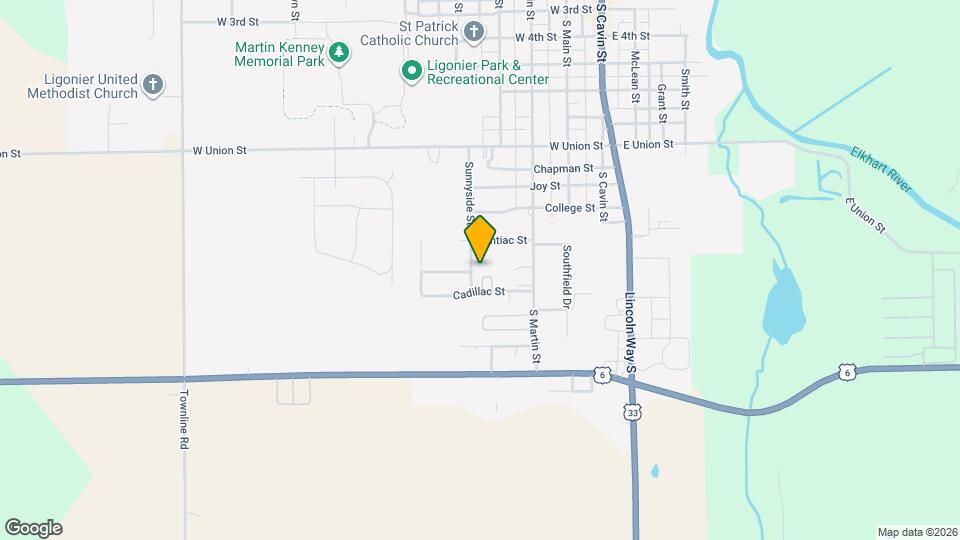 400 Cadillac St Map and Location Details