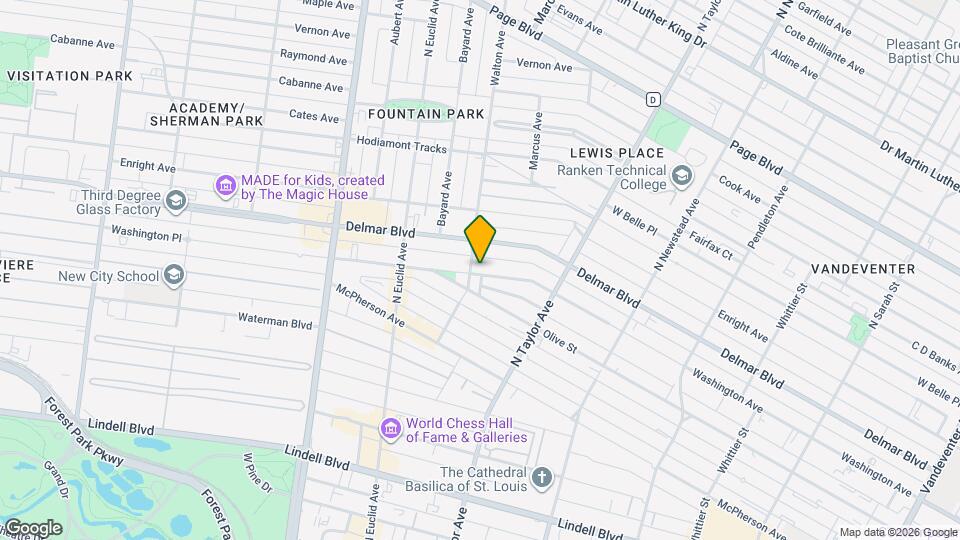 4631 Washington Ave Map and Location Details