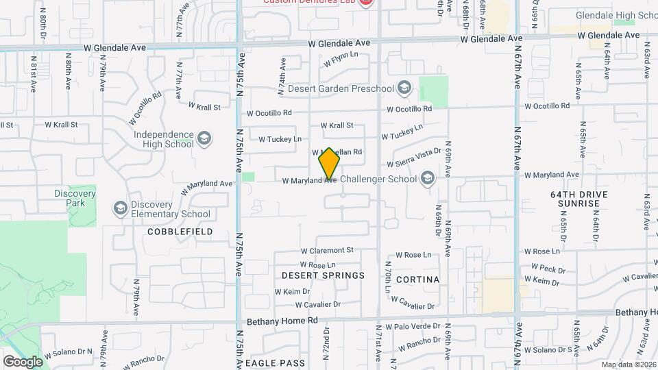 7223 W Maryland Ave Map and Location Details