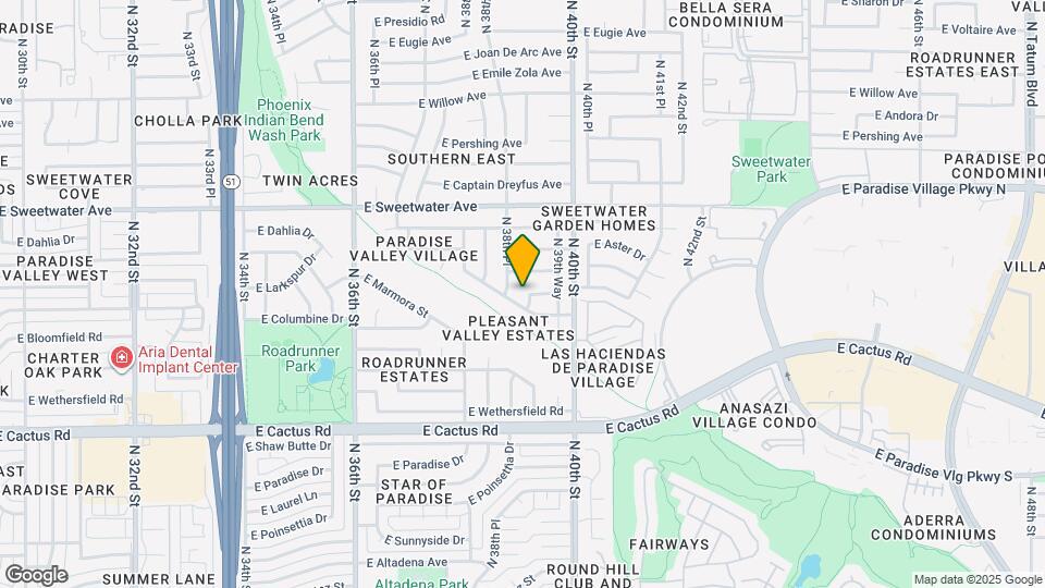 12616 N 39th St Mapa y Detalles de la Ubicación