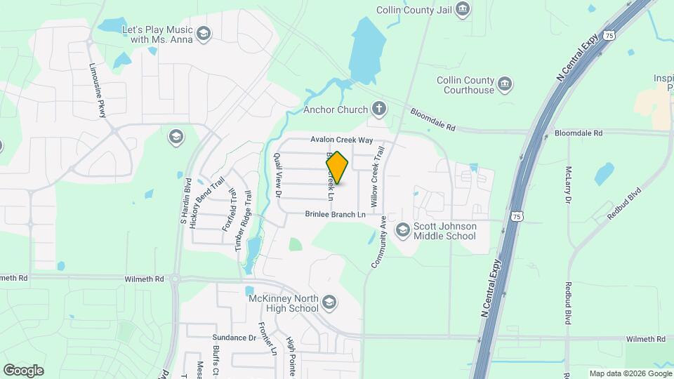 3516 Bluff Creek Ln Map and Location Details