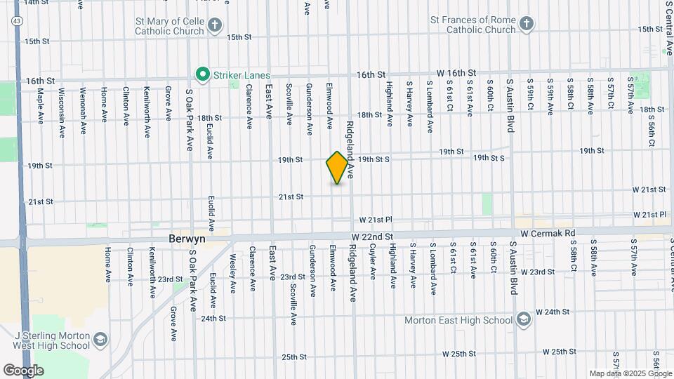 1935 Elmwood Ave, Unit 1935 Elmwood Ave Berwyn Mapa y Detalles de la Ubicación