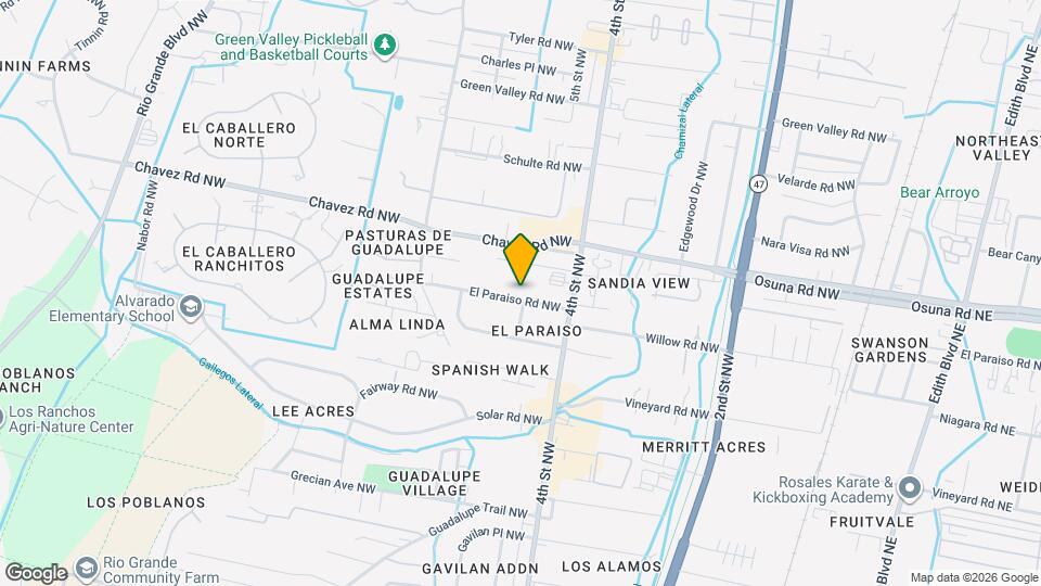 501 El Paraiso Rd NW Map and Location Details