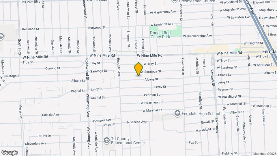 1596 Albany St Map and Location Details