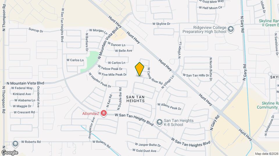 2879 W Five Mile Peak Dr Mapa y Detalles de la Ubicación