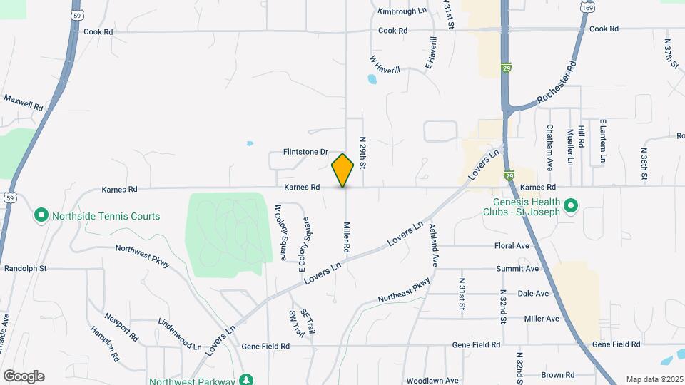 2714 Karnes Rd Map and Location Details