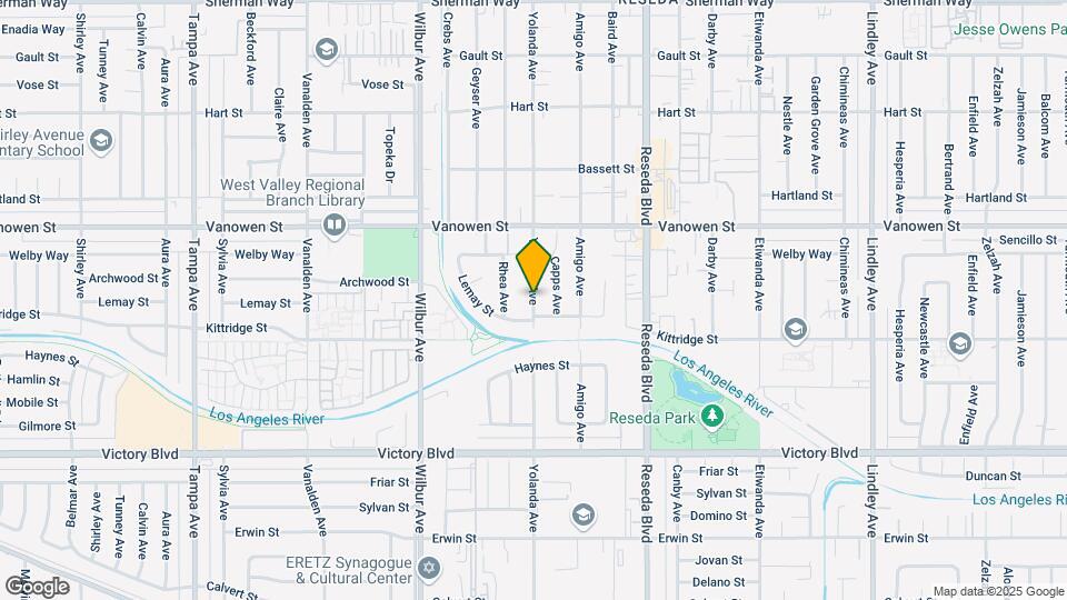 6639 Yolanda Ave Map and Location Details