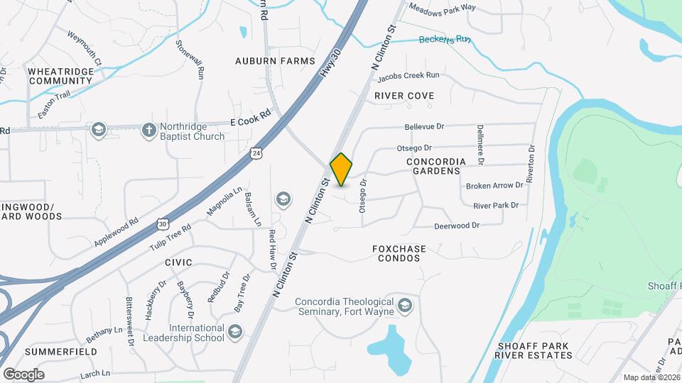 1926 Beechmont Dr Mapa y Detalles de la Ubicación