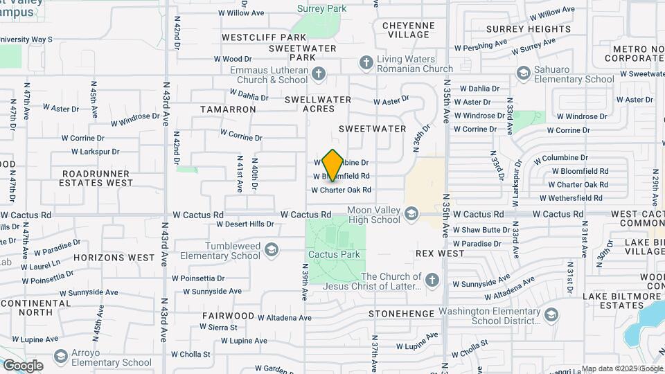 3814 W Charter Oak Rd Map and Location Details