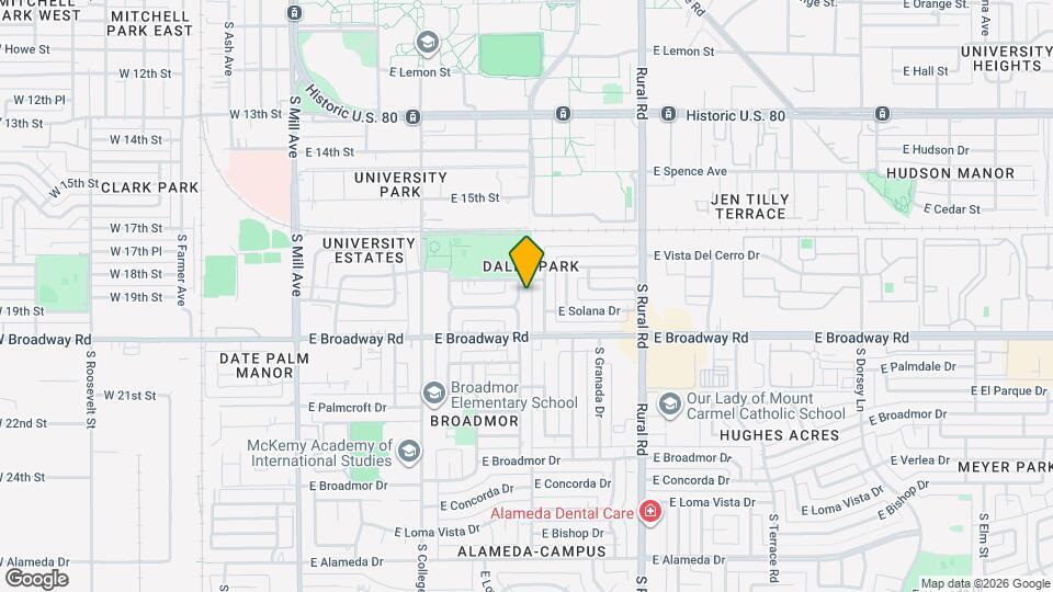 1725 S Sierra Vista Dr Map and Location Details