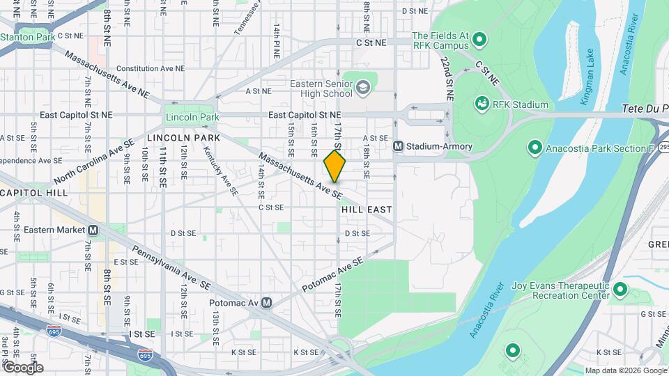 1640 Massachusetts Ave SE Map and Location Details