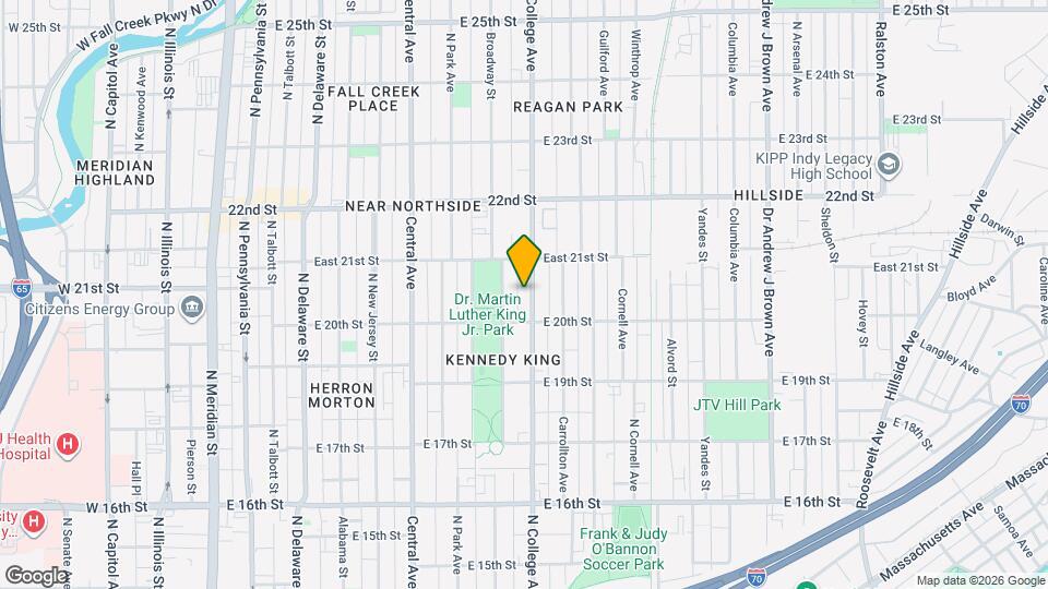 2030 N College Ave Map and Location Details