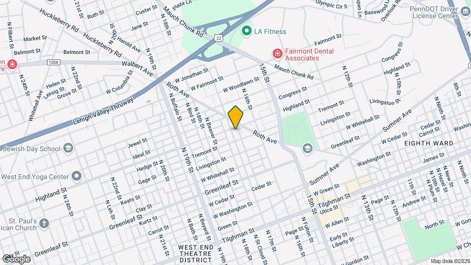 1045 N 17th St Map and Location Details