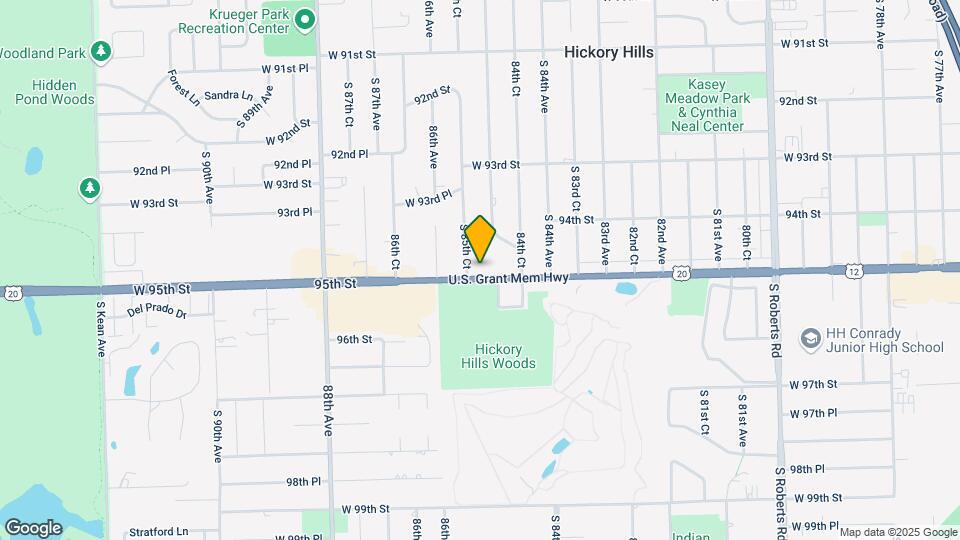 8512 W 95th St Map and Location Details