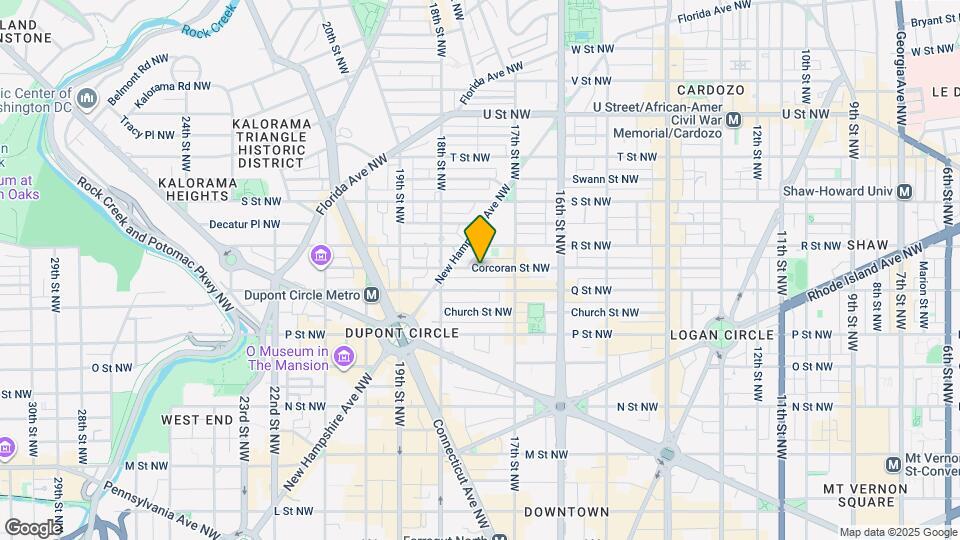 1752 Corcoran St NW, Unit 2-B Map and Location Details