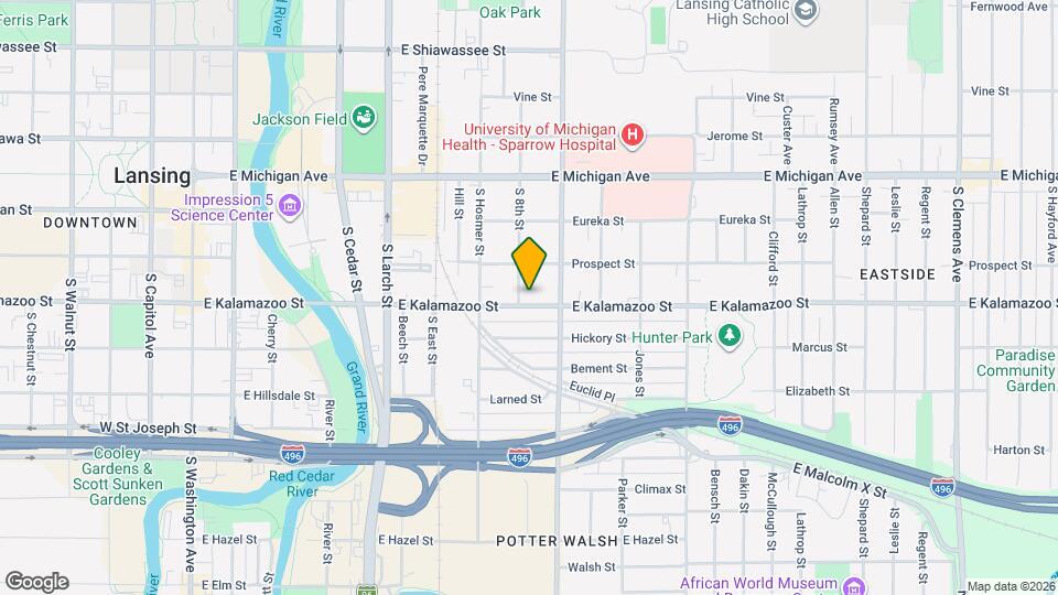 329 S 8th St Map and Location Details