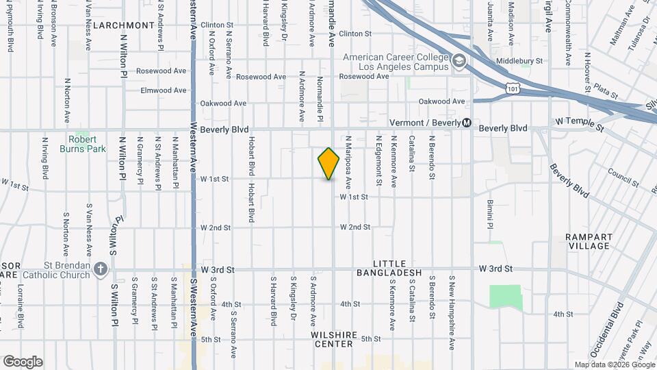 109 S Normandie Ave Map and Location Details