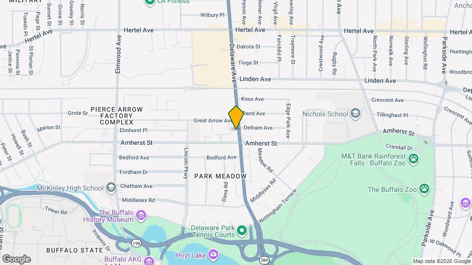 2098 Delaware Ave Map and Location Details