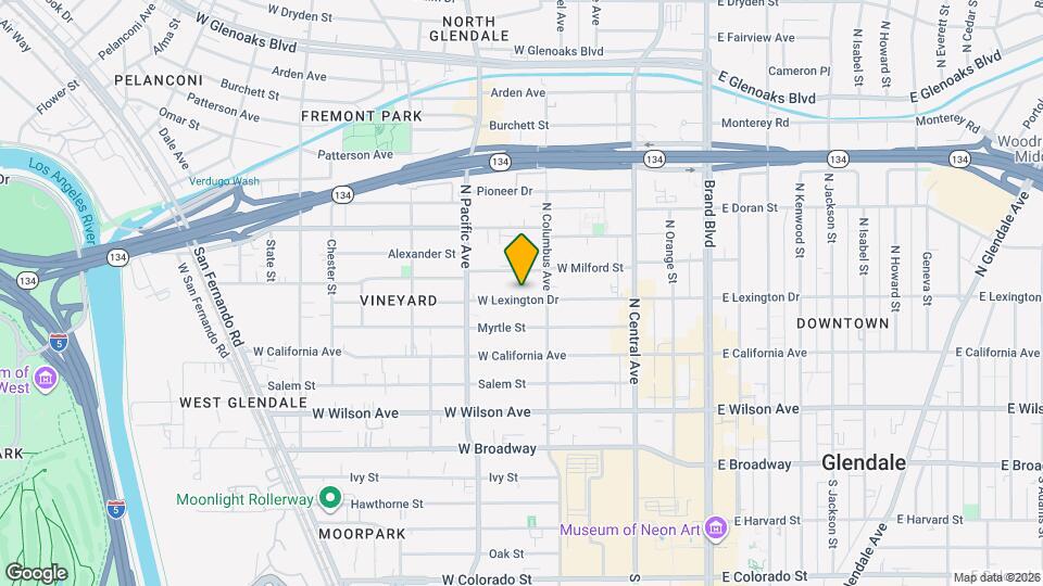 421 W Lexington Dr Map and Location Details