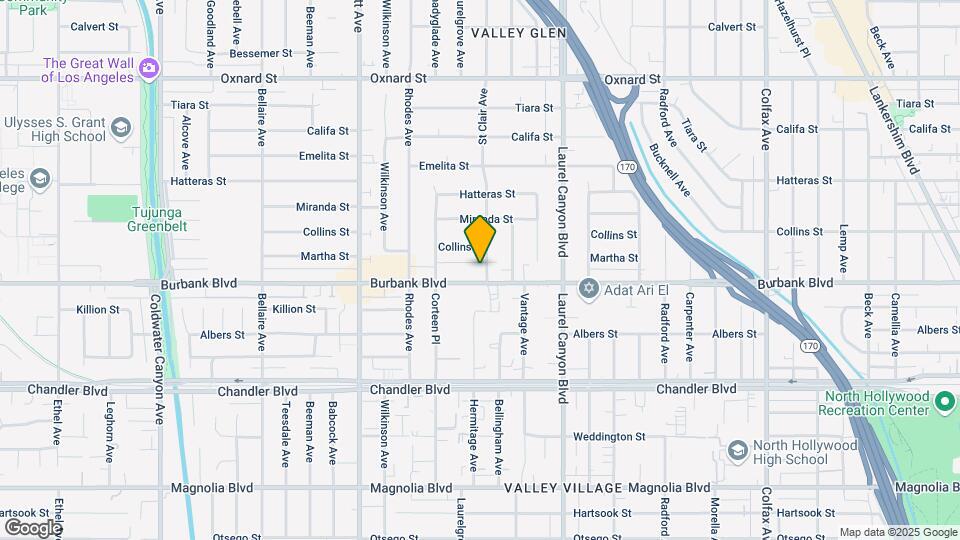 12241 Burbank Blvd, Unit 201 Map and Location Details