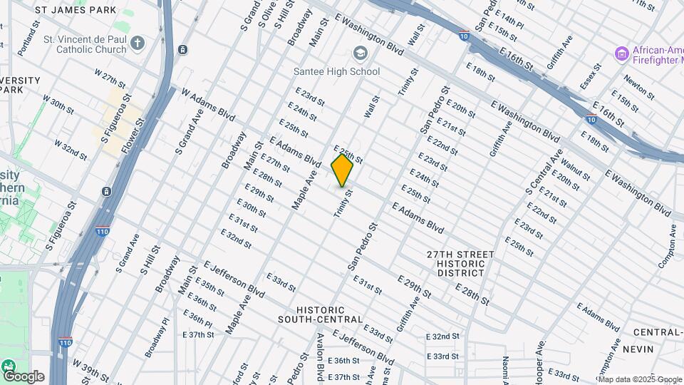 461 E 27th St Map and Location Details