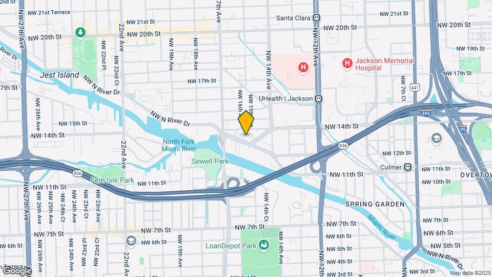 1515 NW North River Dr Map and Location Details