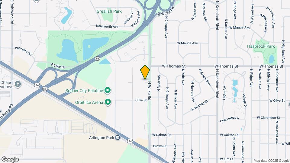 500 N Wilke Rd Map and Location Details