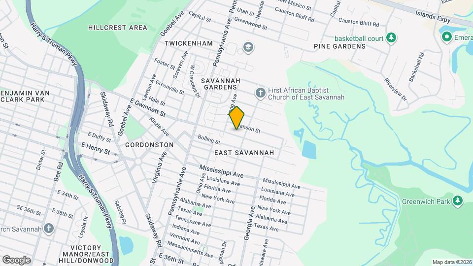 2120 E Gwinnett St Map and Location Details