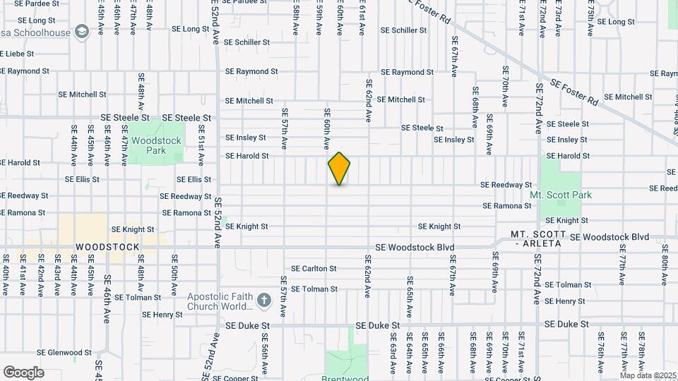 6032 SE Reedway St Map and Location Details