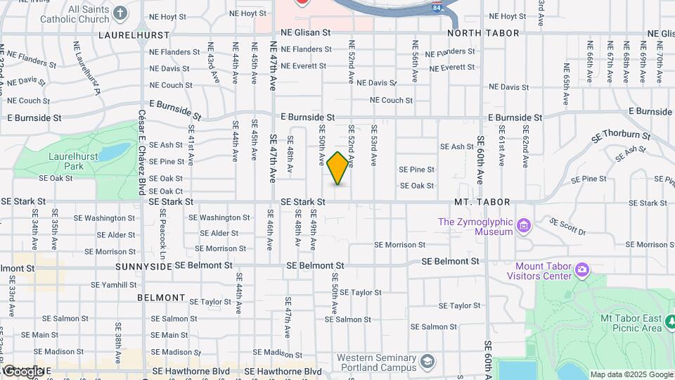 5105 SE Stark St Map and Location Details