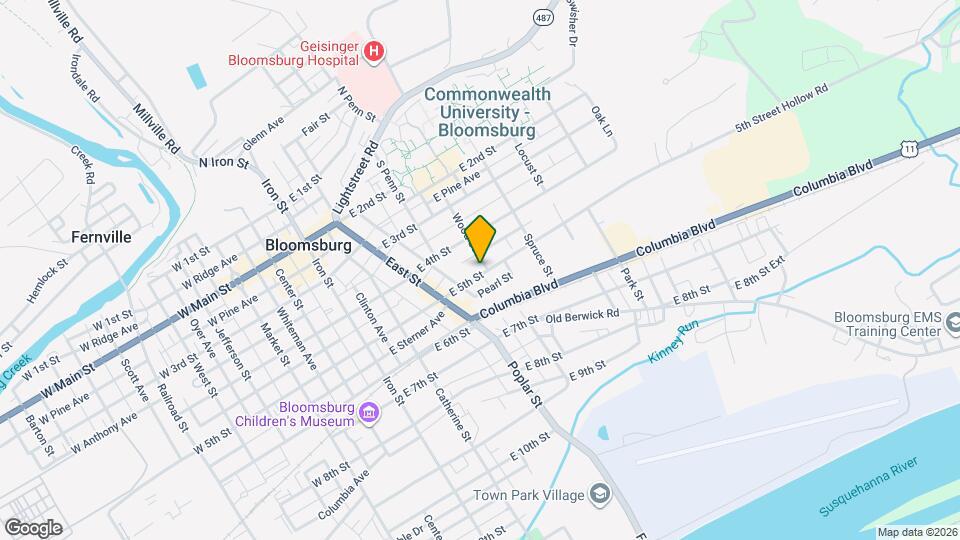 381 E 5th St Map and Location Details