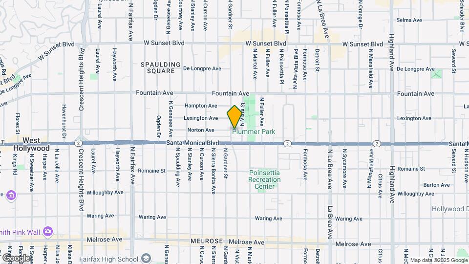 1126 N Gardner St Map and Location Details