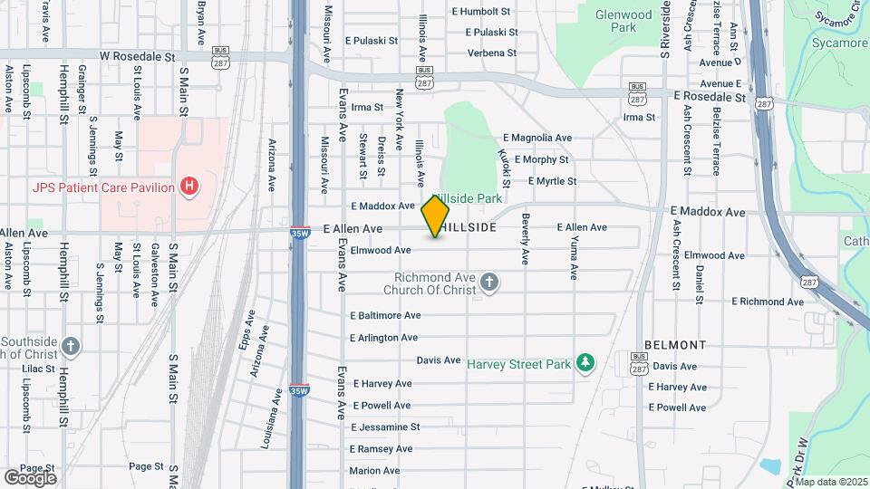 1031 Elmwood Ave Map and Location Details