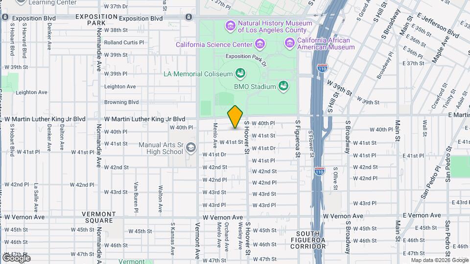 828 1/2 W 40th Pl, Unit 828 1/2 Map and Location Details