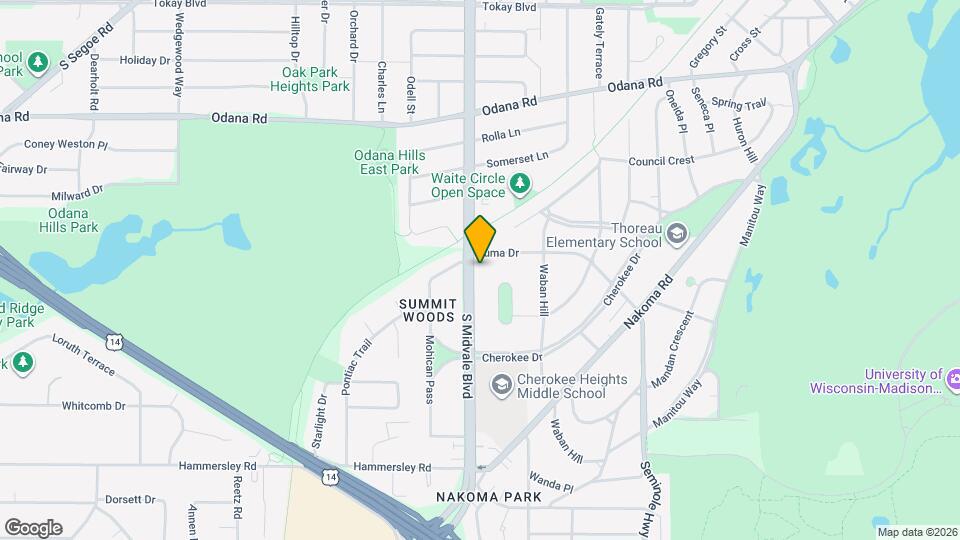 909 S Midvale Blvd Map and Location Details
